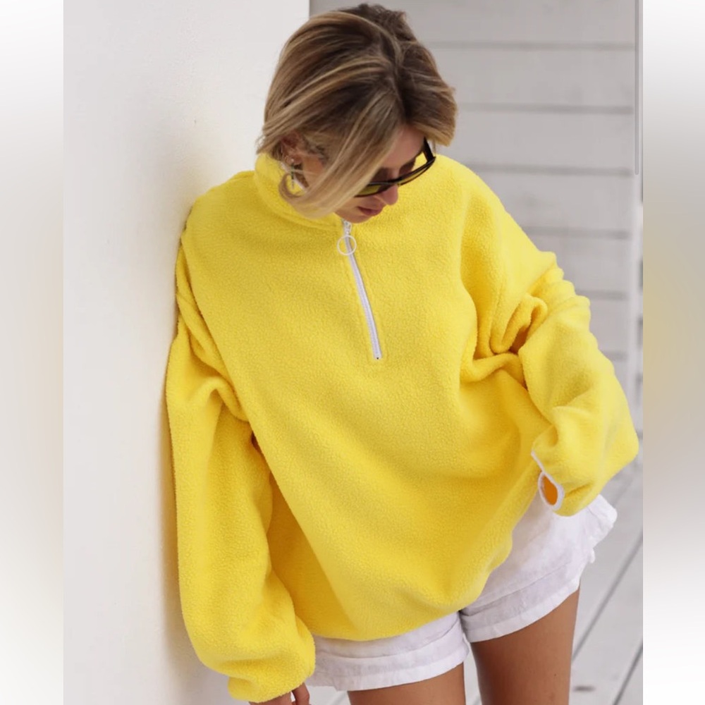 NWOT Parke Boat Fleece sunny L/XL